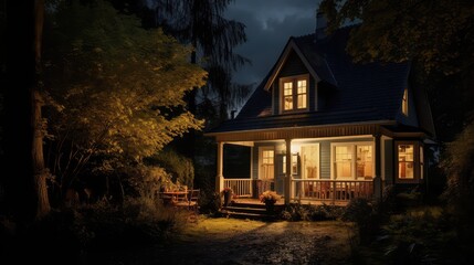 Obraz premium atmosphere house lights night