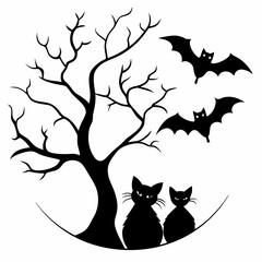 Dead Halloween Trees SVG, Dead Trees Bundle Svg,