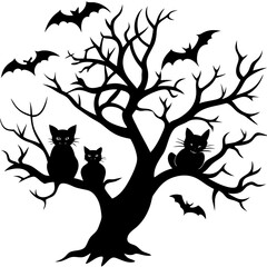 Dead Halloween Trees SVG, Dead Trees Bundle Svg,