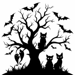 Dead Halloween Trees SVG, Dead Trees Bundle Svg,