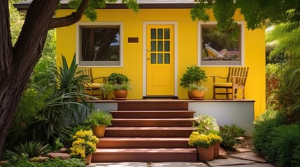 Fototapeta premium backyard house backdoor