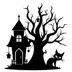 Dead Halloween Trees SVG, Dead Trees Bundle Svg,