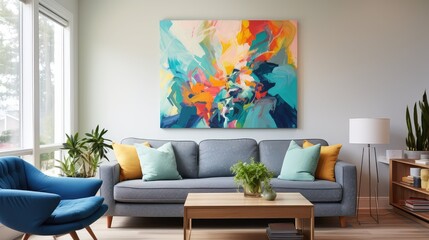 colorful living room wall background