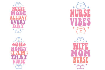 Nurse mode all day every day, nurse vibes, oh honey I am that nurse, wife mom Nurse Keychain Templates designs