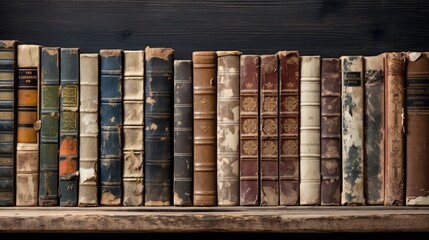 antique old book spine