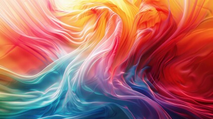 Swirling waves of vibrant colors blending into each other