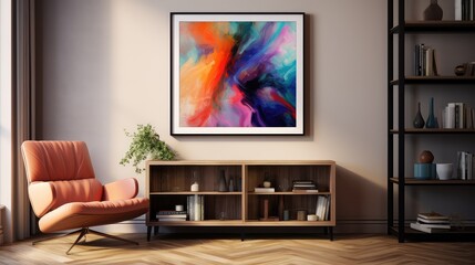 black wood frame