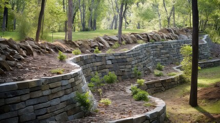 slope retaining wall