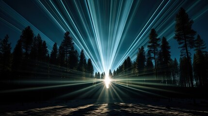 night searchlight light