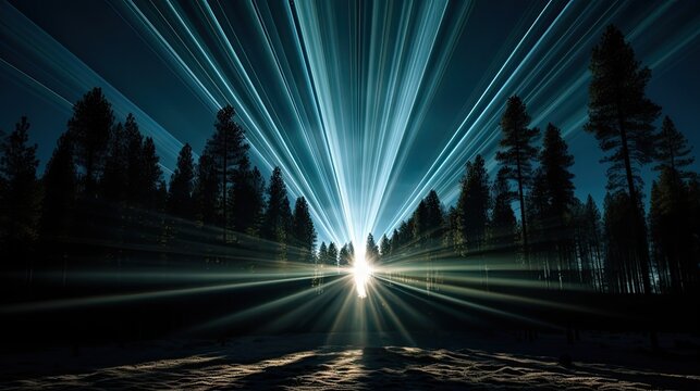 night searchlight light