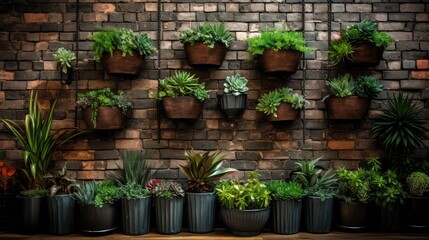 Fototapeta premium rustic wall plants