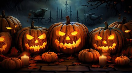 Fototapeta premium up november pumpkin background
