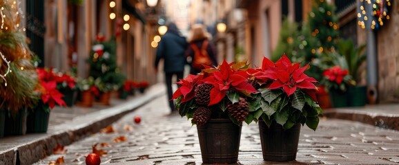 Obraz premium Christmas In Spain, Filled With Traditional Charm And Festive Decorations