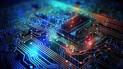 Obraz premium electronic abstract background technology