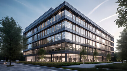 Fototapeta premium Smart Office Building