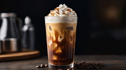 up iced coffee with cream