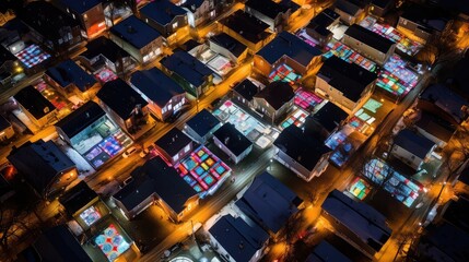 view hanging holiday lights