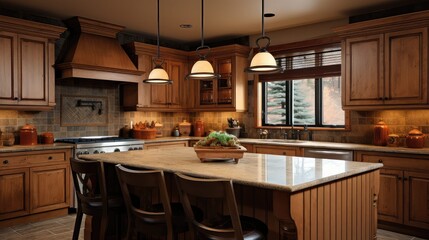 cabinets brown kitchen