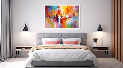 photograph blurred bed interior
