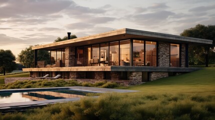 Obraz premium design house in country