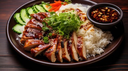 sauce food rice white