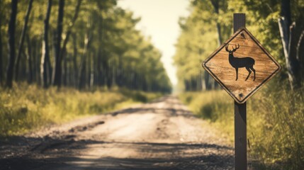 rural wood road signs