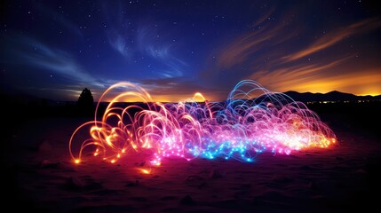 Obraz premium celestial light graffiti