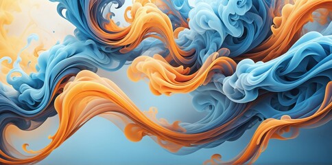 Abstract digital art piece that appears to be made up blue orang