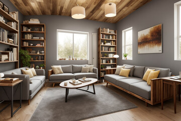"High-End Interiors: Merging Wood and Elegant Wall Finishes"