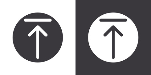 submit progress icon Flat set in black and white color outline vector