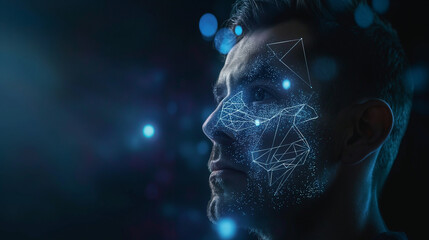 human integrated with futuristic artificial intelligence technology