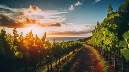 Obraz premium grapevines tropical wine
