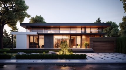 Fototapeta premium minimalist house structure