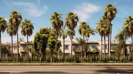 Fototapeta premium greenery palm tree borders