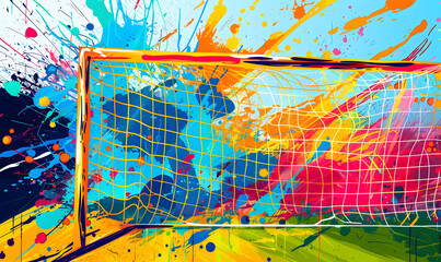football-themed graphic and photo for advertising