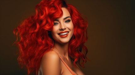 vibrant red wig