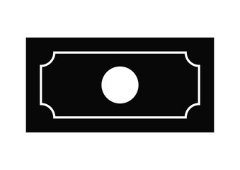Obraz premium Silhouette money icon vector is minimal and simple