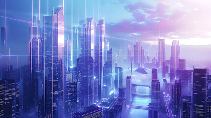 Obraz premium futuristic city