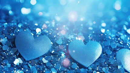 Fototapeta premium glitter valentines background blue