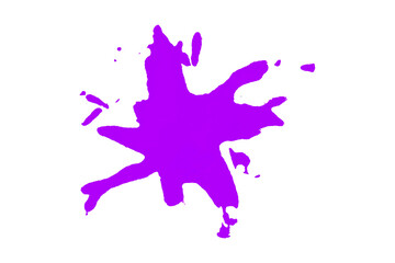 Purple watercolor background. Artistic hand paint. Isolated on transparent background.
