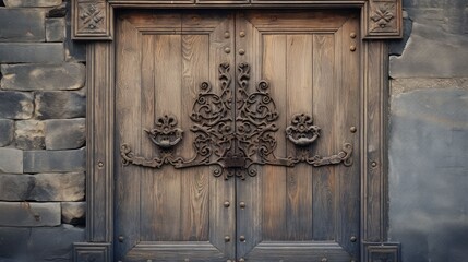 brass wooden doors
