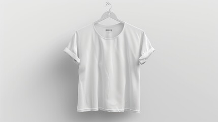 White T-shirt Mockup on Hanger.
