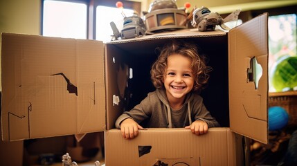 play inside cardboard box