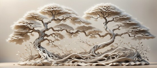 Digital art piece that appears to be 3D rendering tree branches