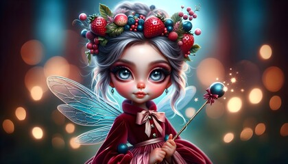 Hadas Frutales del Bosque Encantado

Palabras clave: hadas, frutales, bosque, encantado, fantas&iacute;a, magia, ilustraci&oacute;n, arte digital, surrealismo, detallado, colores vibrantes, naturaleza, personajes f