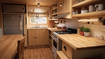 Fototapeta premium organized kitchen small