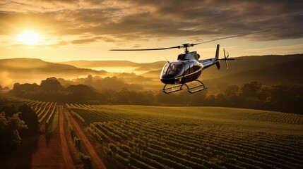 grapevines helicopter wine