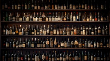 shelf empty wine bottle