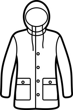 recommend clip art: Raincoat jacket illustration outline vector