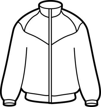 recommend clip art: Track jacket illustration outline vector